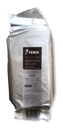 Cacao Amargo En Polvo Noir Fénix 56n X 1kgr