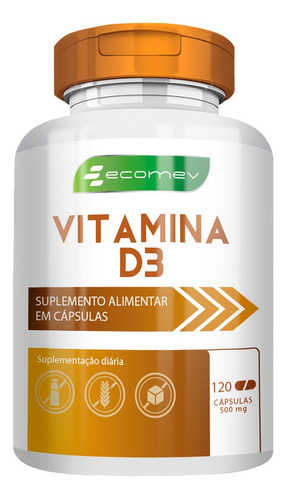 Vitamina D3 10.000ui Super Concentrada 100% Absorção 120cps Sabor Sem Sabor