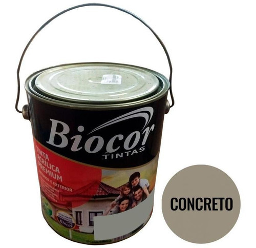 Tinta Acrílica Premium Parede Piso Concreto Lata 3,6l Biocor