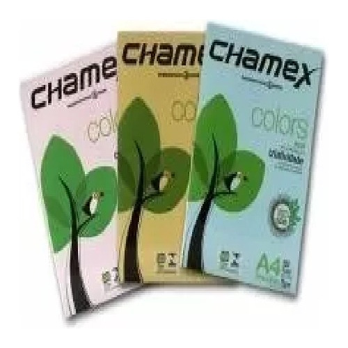 Resma Chamex A4 Color X 500hjs Celeste Rosa Verde Amarillo