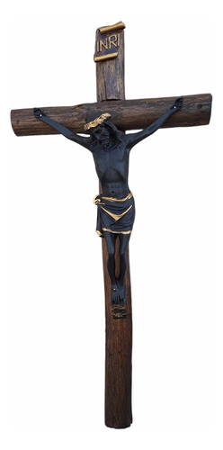 Cristo Negro Crucifijo Grande Cristo Del Veneno 113 Cm 