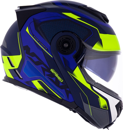 Capacete Norisk Ff345 Route Speedmax Azul/amarelo Fluor