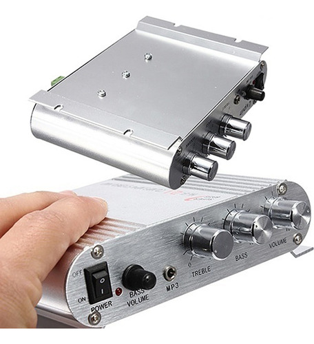 Amplificador De Conexión Mini Altavoz De 3 Canales Estéreo M