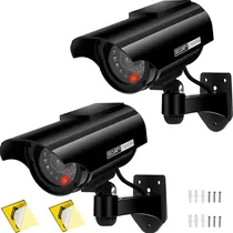 Comprar Preziouz Cámaras De Seguridad Falsas Alimentadas Por Energía Solar, Cámara De Seguridad Simulada, Cámara De Vigilancia Simulada Con Luz Intermitente Y Calcomanías Cctv Para El Hogar, Negocios