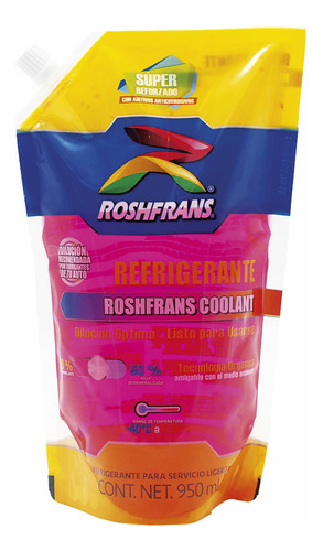 Anticongelante Prediluido 50% Rosa 950 Ml Roshfrans