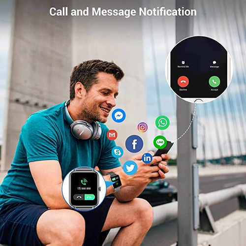 Imagen 3 de 6 de Reloj Inteligente Para Teléfonos 3 Mallas Android Ios Tguy