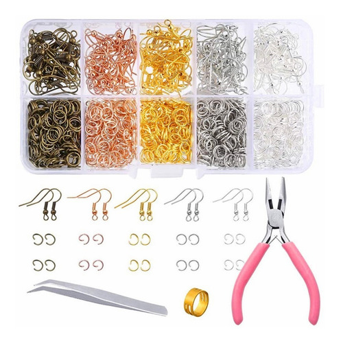 1128 Piezas Bisuteria Kit Para Hacer Aretes Gancho Joyerías