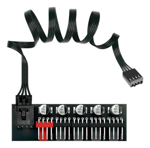 comprar Hub Controlador Velocidade Pwm 4 Pinos Cooler Fan - 5 Portas