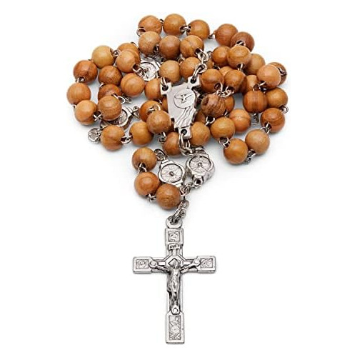 Blessed Confirmation Rosary In Olive Wood Beads And Hol...