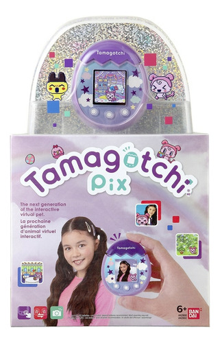 Tamagotchi Pix Lila Mascota Virtual Interactiva Con Camara 