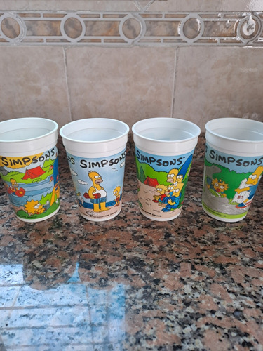 Vasos Simpsons X 4 Coleccionables 1992