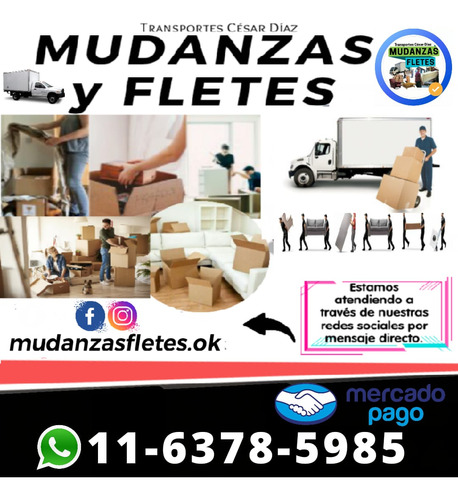 Mudanzas Fletes Económicos Caba - Gba Whatsapp 11-6378-5985 