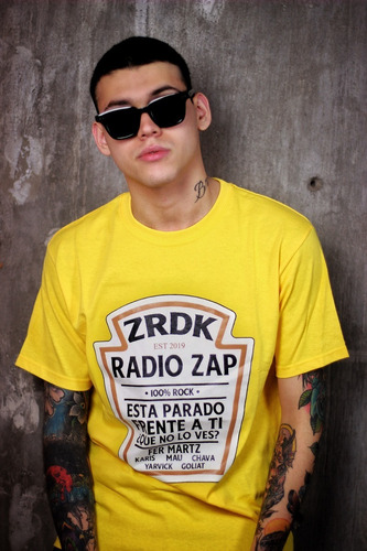 Playera Mostaza Zrdk Radio Zap Zurdok