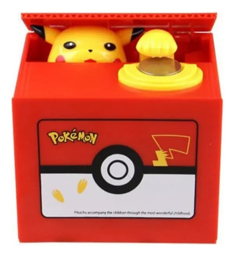 Monedero automático Pokémon Pikachu, color: rojo