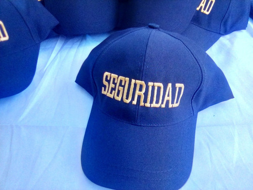 Gorra Negra Bordadas Seguridad