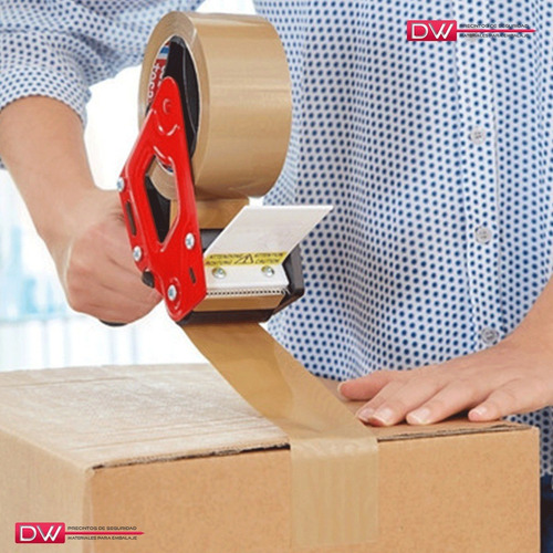 Imagen 4 de 10 de Pack X6 Cinta Embalaje Reforzada Marron 45mm X 90mts Dw !