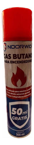 Gas Butano Para Encendedor 300 Ml Noorwick