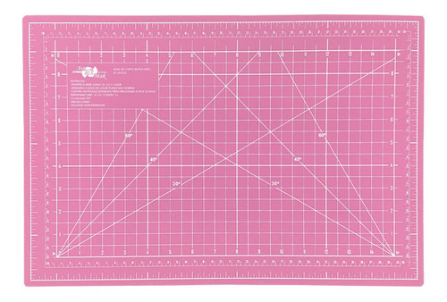 Kit base para tabla de cortar, 45 x 30 cm, regla de tela, 30 colores, tabla de cortar rosa