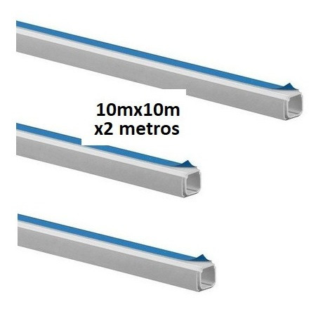 Canaleta Plastica Auto Adhesiva 10x10 X 2mts