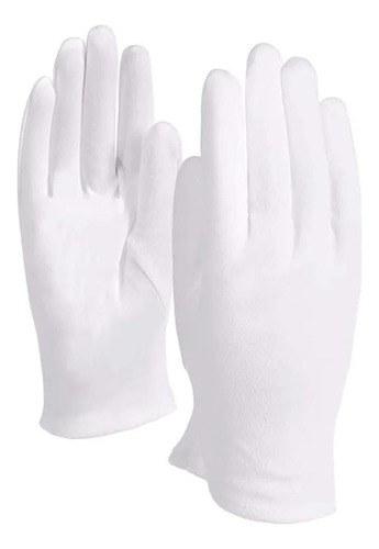 10 Pares De Guantes De Algodón Blanco De Gran Tamaño Para Ma