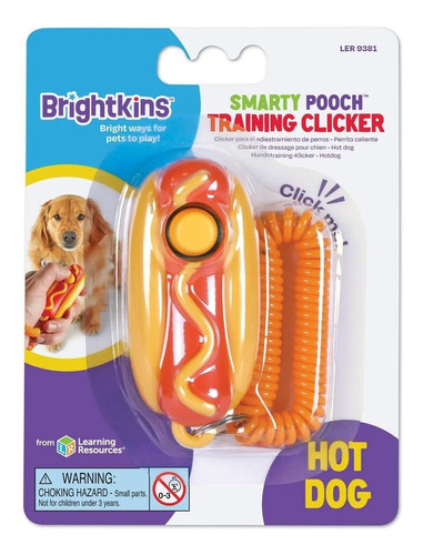 Brightkins Smarty Pooch Hot Dog Clicker Con Pulsera P/perros