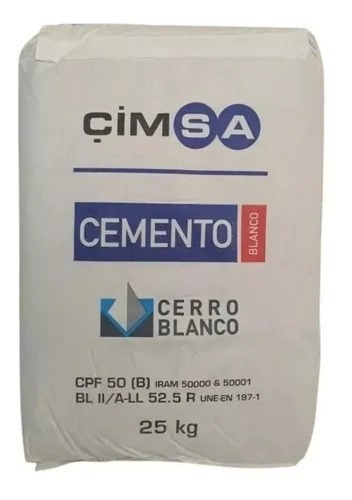 Cemento Blanco Pastina Para Pileta Venecitas X 25 Kilos