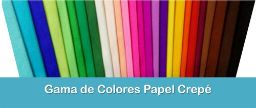 Papel Crepe Escolar, Diversidad De Colores