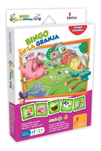 Bingo En La Granja Juegos Mesa Bontus Cartas Infantil Niño