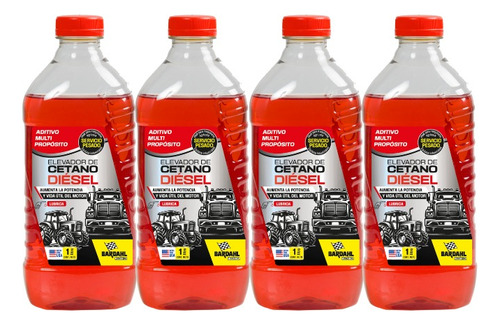 Kit Aditivo Multipropósito Elevador De Cetano Diesel 1l X4 U