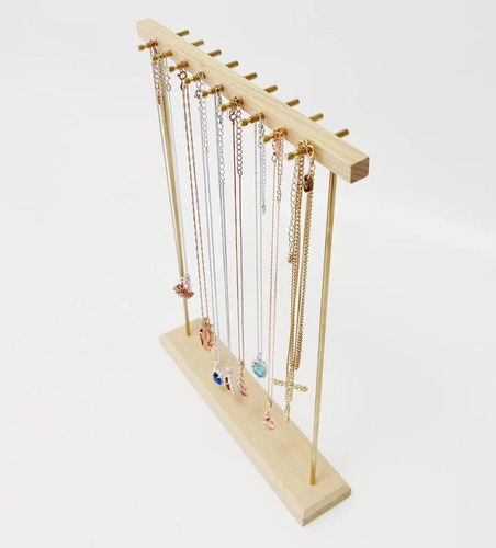 Soporte De Joyería De Collar Pinewod Latón Pulido De Gran