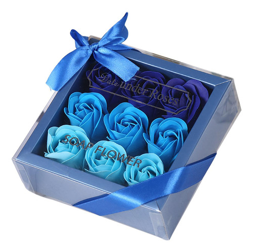 Jabón Perfumado Con Caja De Regalo Regalo Degradado Azul