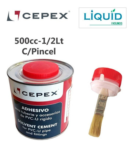 Pegamento Adhesivo Cepex Para Pvc 500cc - Con Pincel