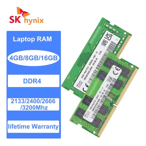 Memoria De Notebook Sk Hynix 8gb 1rx8 Ddr4 Pc4-3200mhz