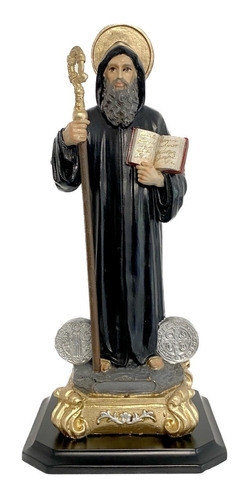 San Benito Abad - Figura En Resina 30 Cm Con Base