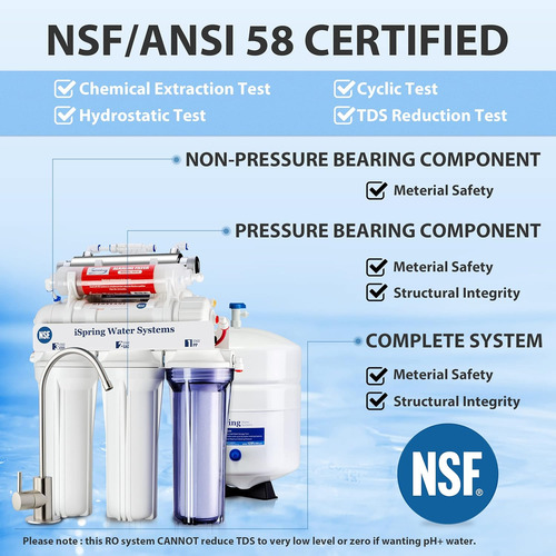 Rcc7ak-uv, Certificado Nsf, 75gpd 75gpd Sistema De Filtració
