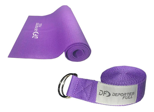 Kit Yoga Colchoneta Mat 6 Mm + Cinturon Df