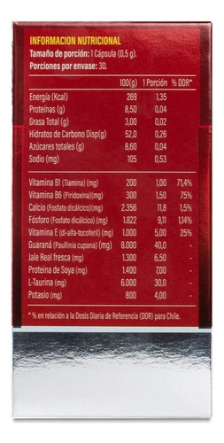 Simi Power Guaraná 30 Capsulas L-taurina Vit E Jalea Real