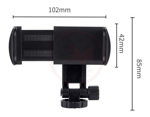 Adaptador Para Celular Giro 360º Rosca 1/4 Para Trípode