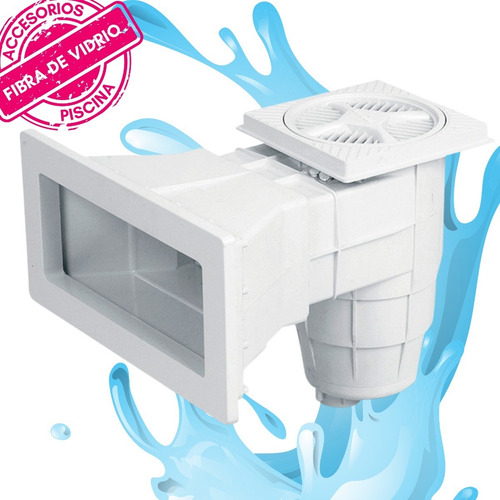 Imagen 1 de 10 de Skimmer Vulcano Boca Ancha Piscina Fibra 38cm / 119009