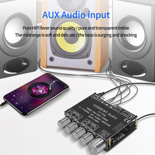 Bh Para Placa Amplificadora Subwoofer Bt5.0 2.1 Control De