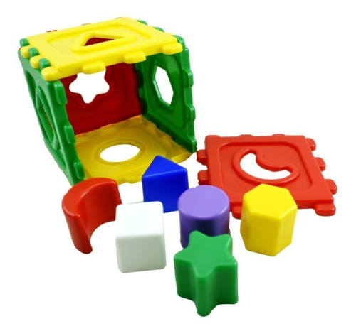 Cubo Didáctico De Encastre Formas Aprendizaje Infantil Jugar