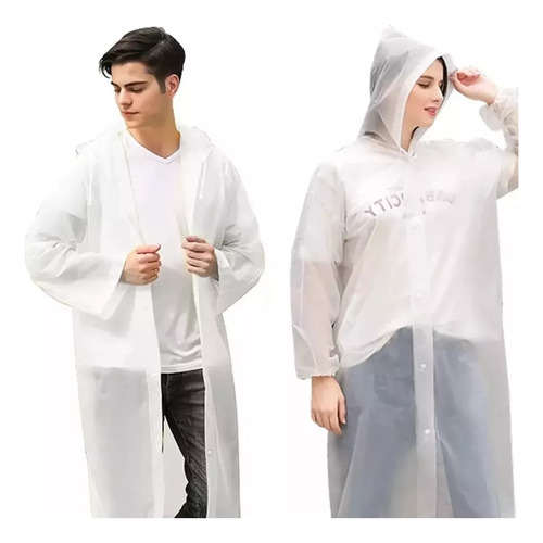 2 Piezas Unisex Para Lluvia Poncho Impermeable