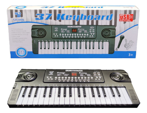 Piano Sintetizador 37 Teclas Y Reproductor Usb