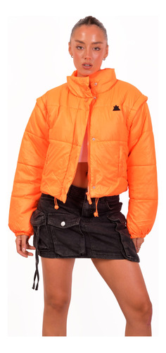 Campera Con Mangas Desmontables Chaleco Tipo Puffer Invierno