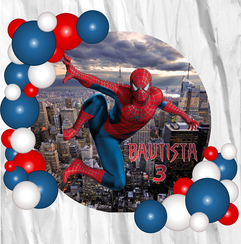 Fondo Banner Candy Bar Personalizado Spiderman 70x70cm