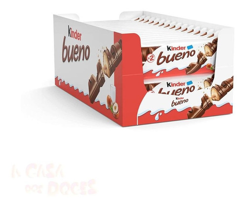 Caixa Kinder Bueno Ferrero. Ao Leite. Chocolate Infantil