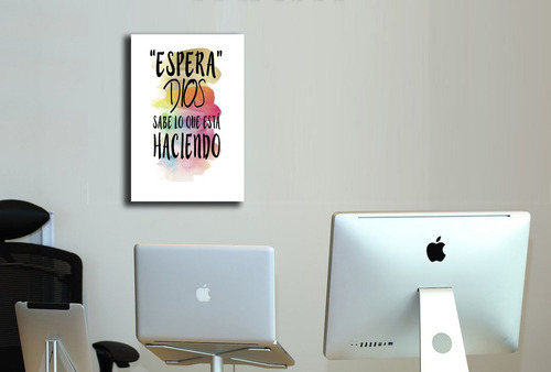 Vinilo Decorativo 20x30cm Frase Espera Dios Sabe Lo Que