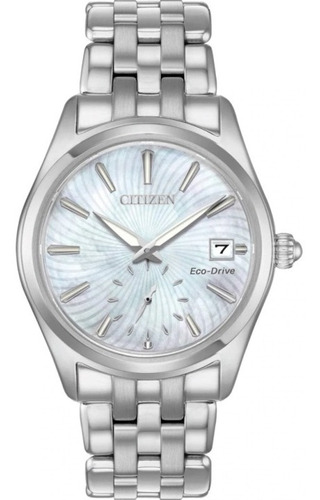 Reloj Citizen 61042 Ev1030-57d Mujer Eco-drive Fechador Color del fondo Madre Perla 61042