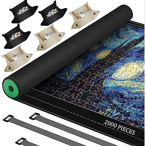 Rubber Jigsaw Puzzle Mat Roll Up,2000 1500 1000 Pieces Puzze