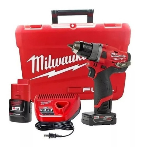 Imagen 2 de 3 de Taladro Atornillador Inalambrico Milwaukee 2503-259A Rojo